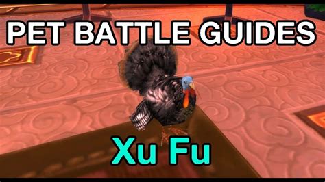 Xufu pet battle strategies - World of Warcraft Pet Battle guides - your one-stop place for strategies to beat all WoW pet battle quests, achievements and opponents! Strategy by DragonsAfterDark vs. Swog the Elder using: Enchanted Torch (**2), Death Seeker (*2*) and Mechanical Pandaren Dragonling (*21).